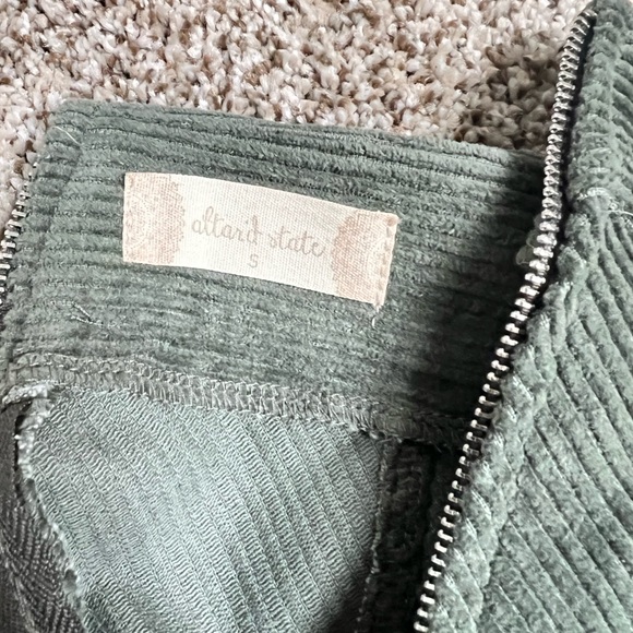 Altar'd State Olive Corduroy Mini Skirt size S NWT - Picture 6 of 6